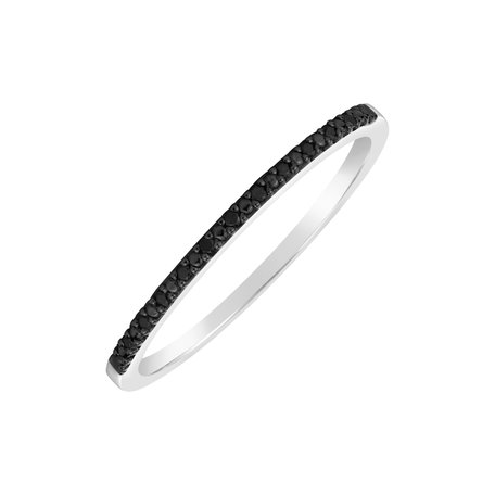 Ring with black diamonds Brilliant Line
