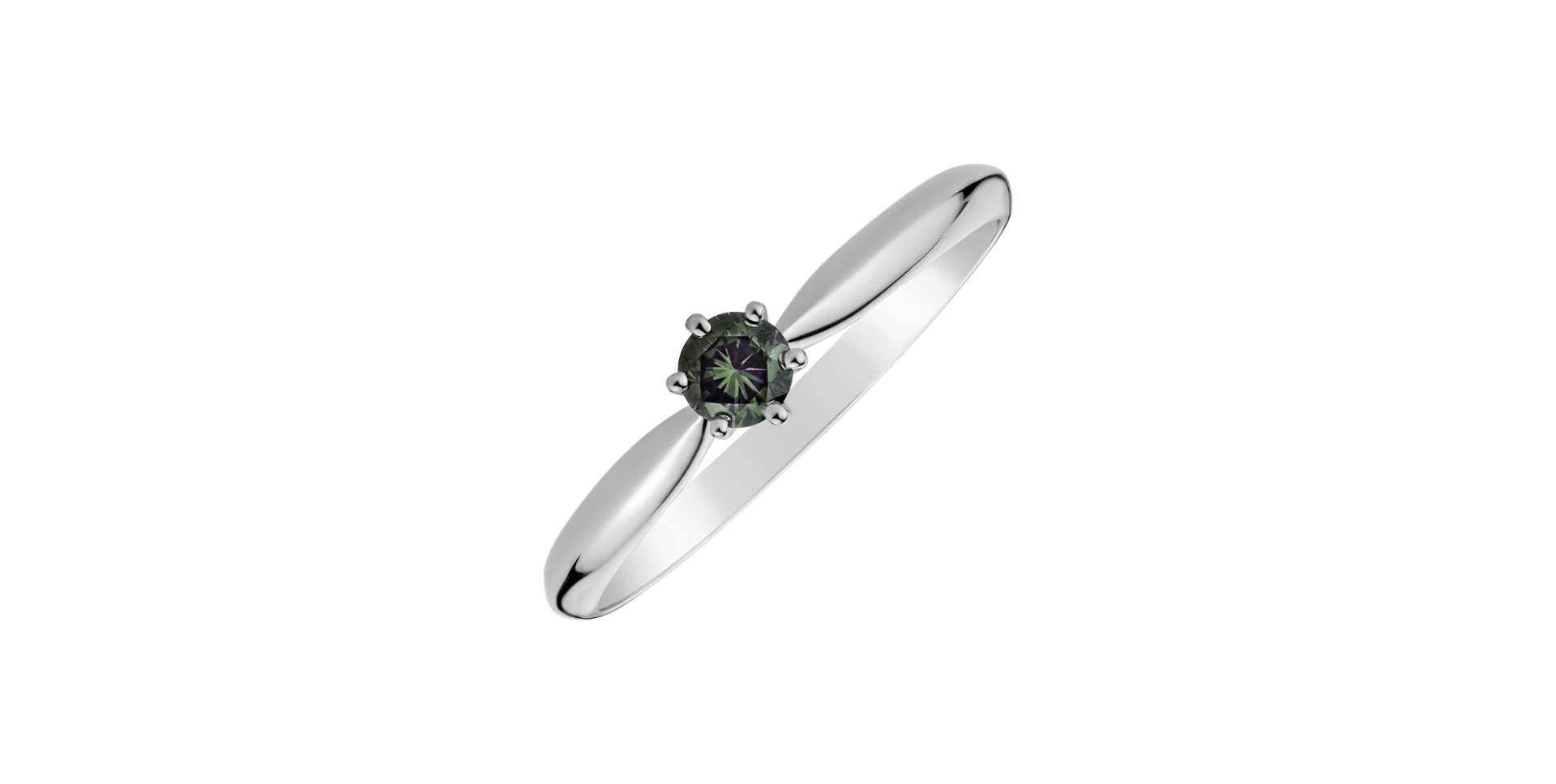 Ring with green diamonds Eternal Joy