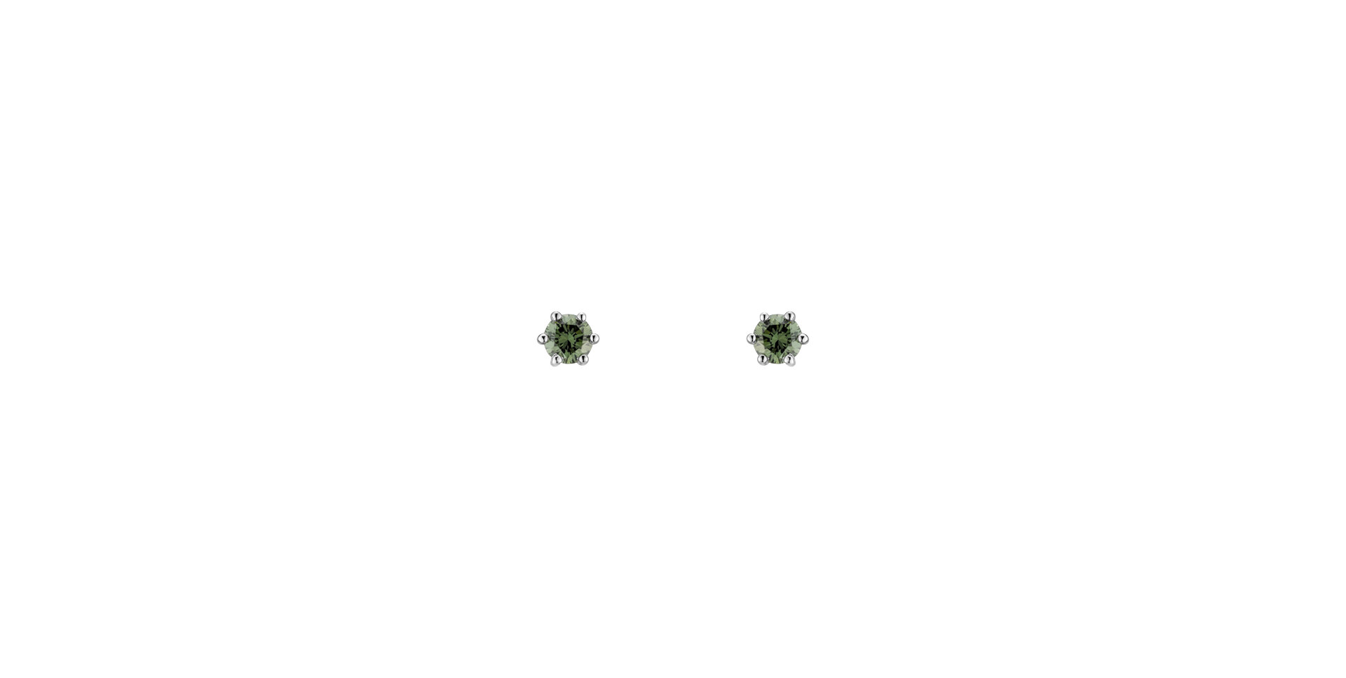 Earrings with green diamonds Vesper Romance