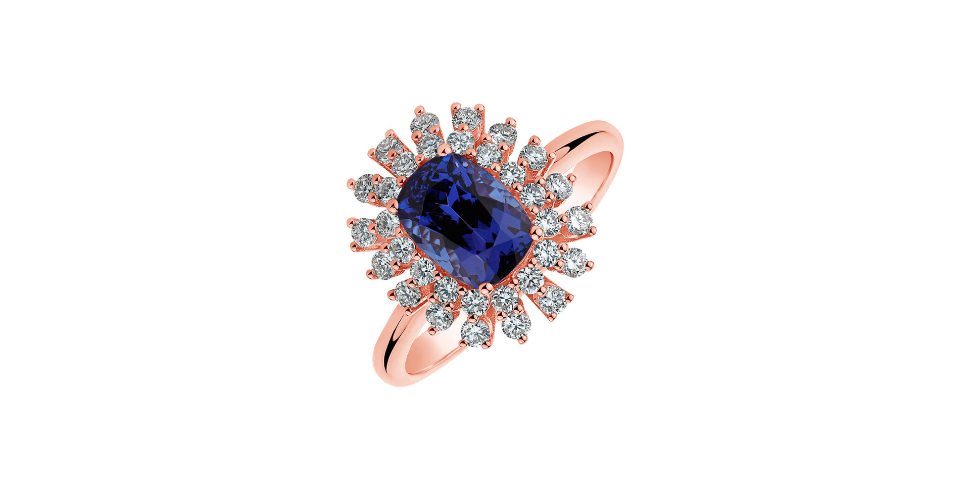 Diamond ring with Tanzanite Classy Impulse