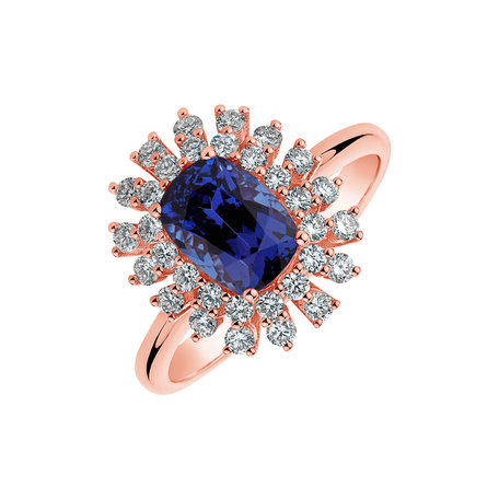 Diamond ring with Tanzanite Classy Impulse