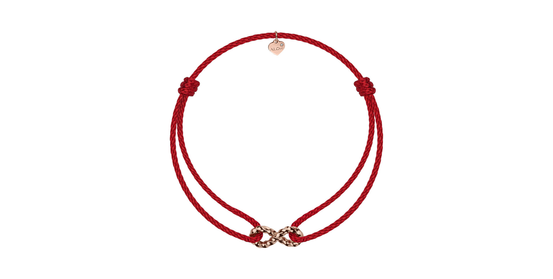 Diamond bracelet with cord Infinite life