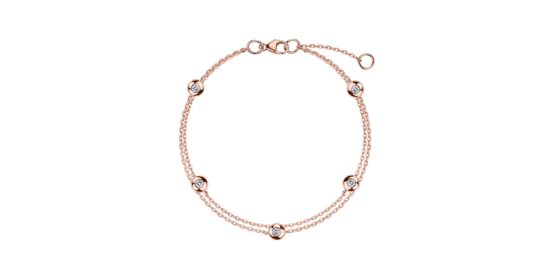Bracelet with diamonds Five Dots