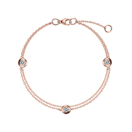 Bracelet with diamonds Triple Dots
