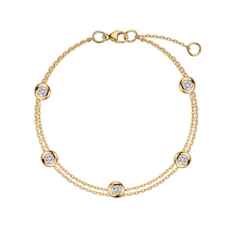 Bracelet with diamonds Five Dots