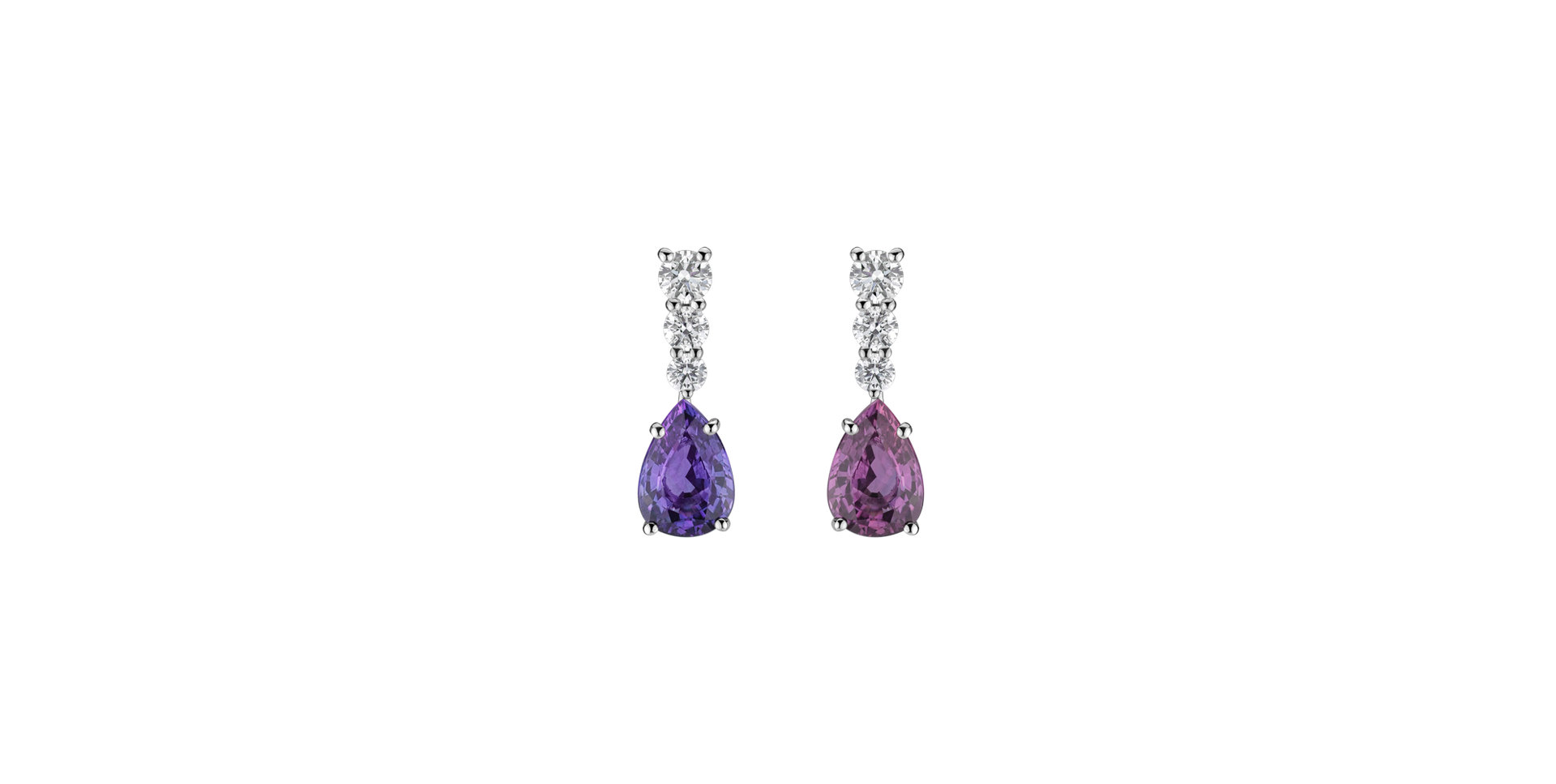 Diamond earrings with Sapphire Secret Kingdom