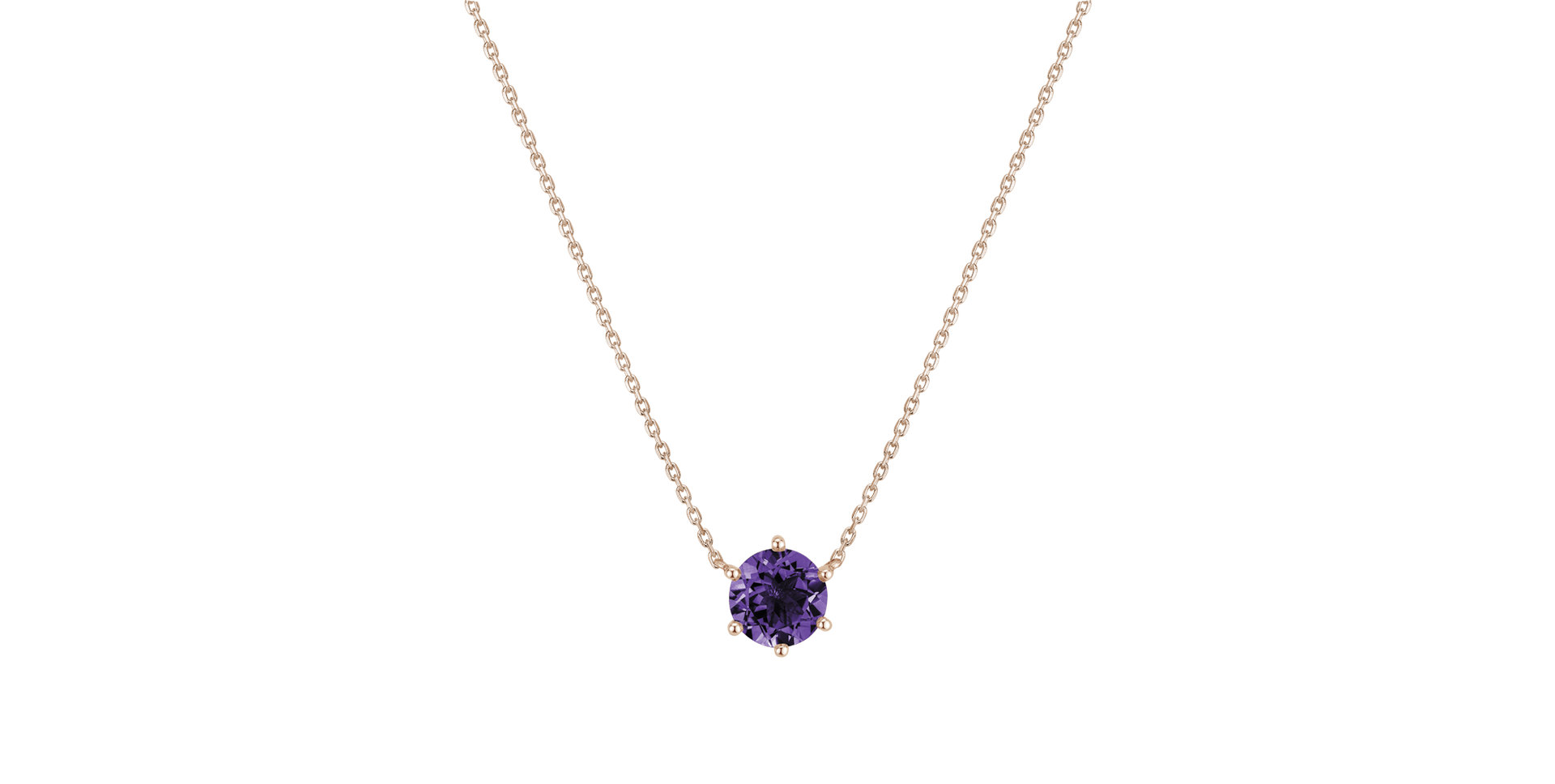 Necklace with Amethyst Essential Drop