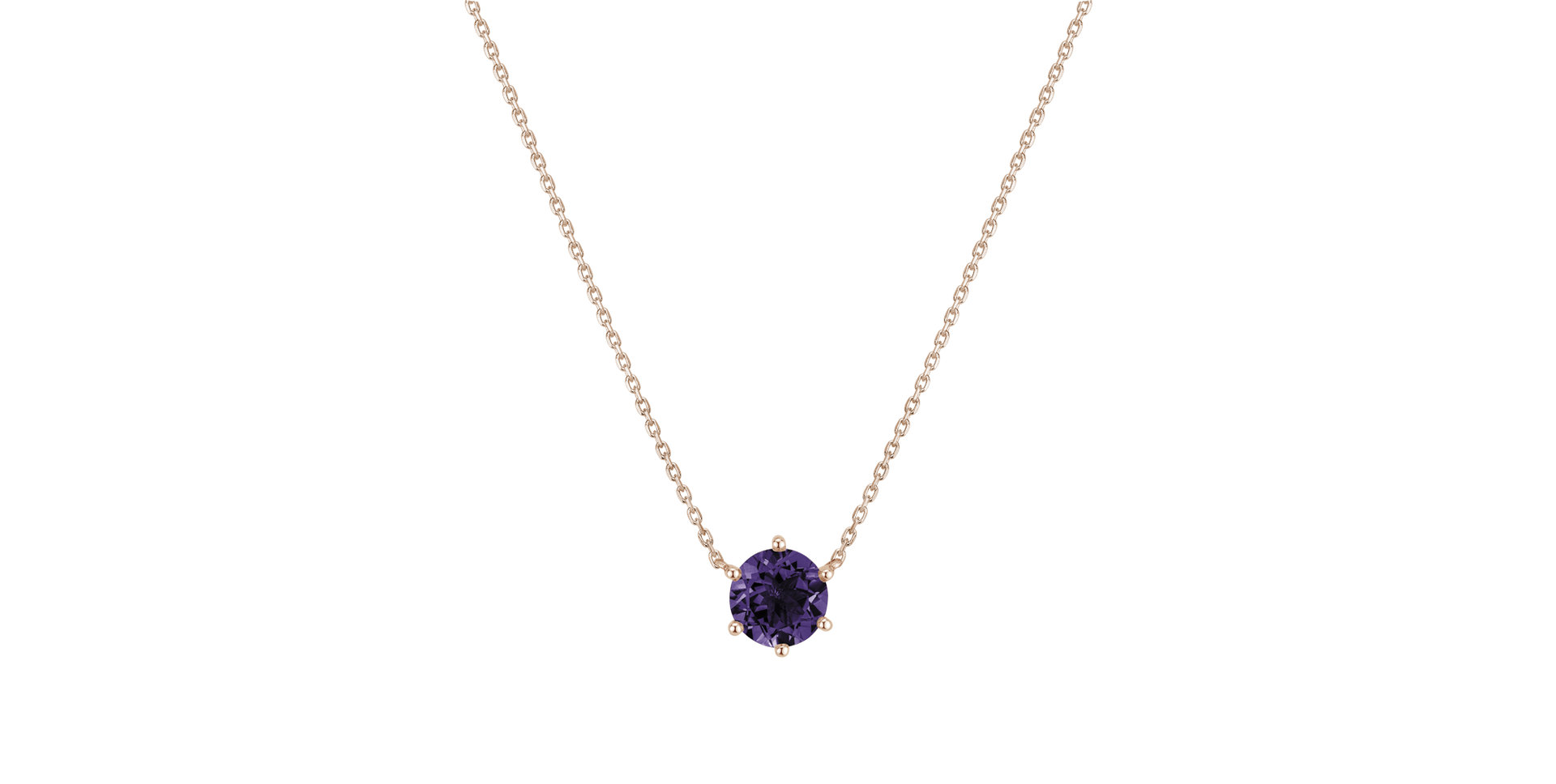 Necklace with Amethyst Essential Drop