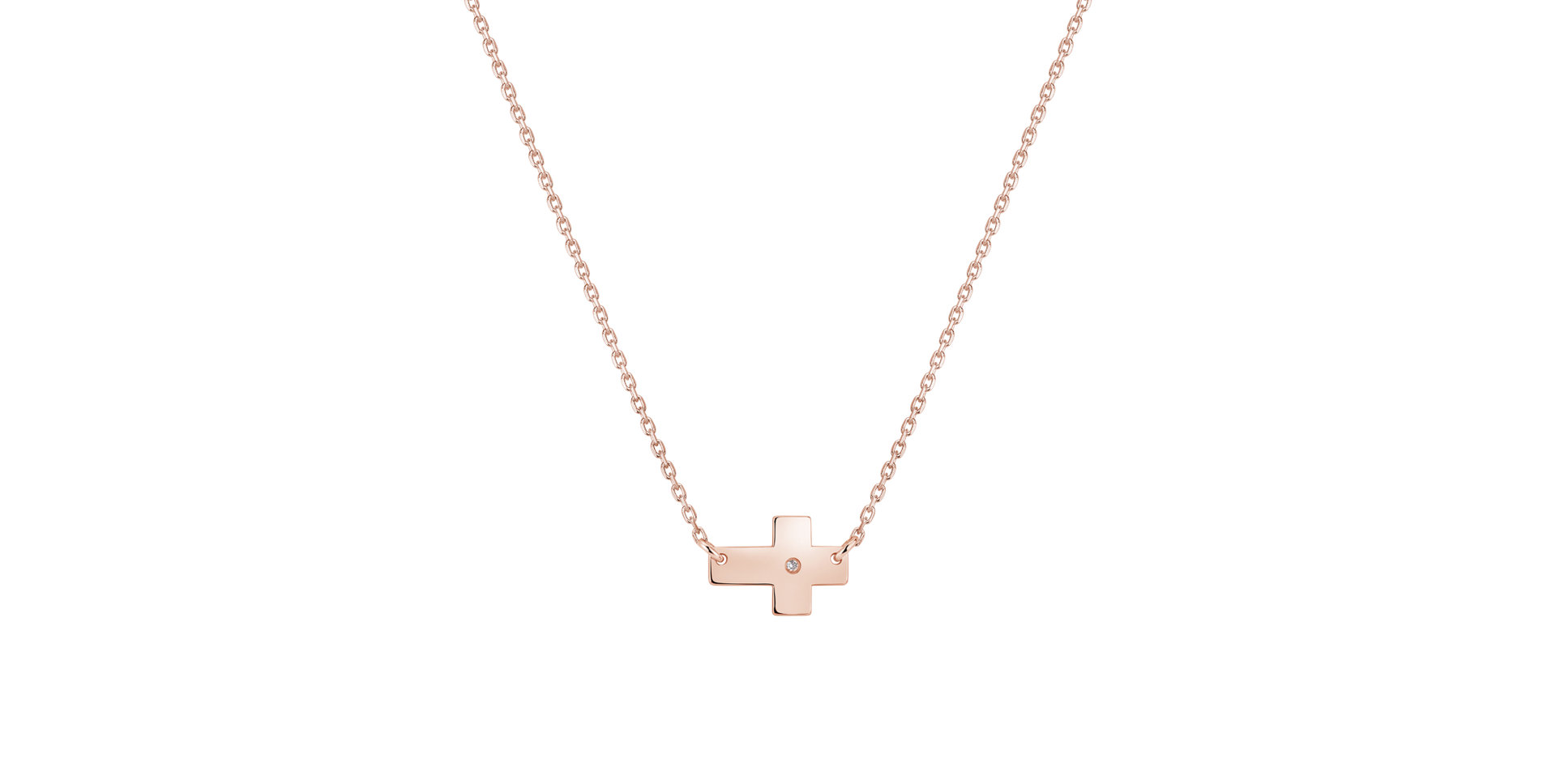 Diamond necklace Cross of Determination