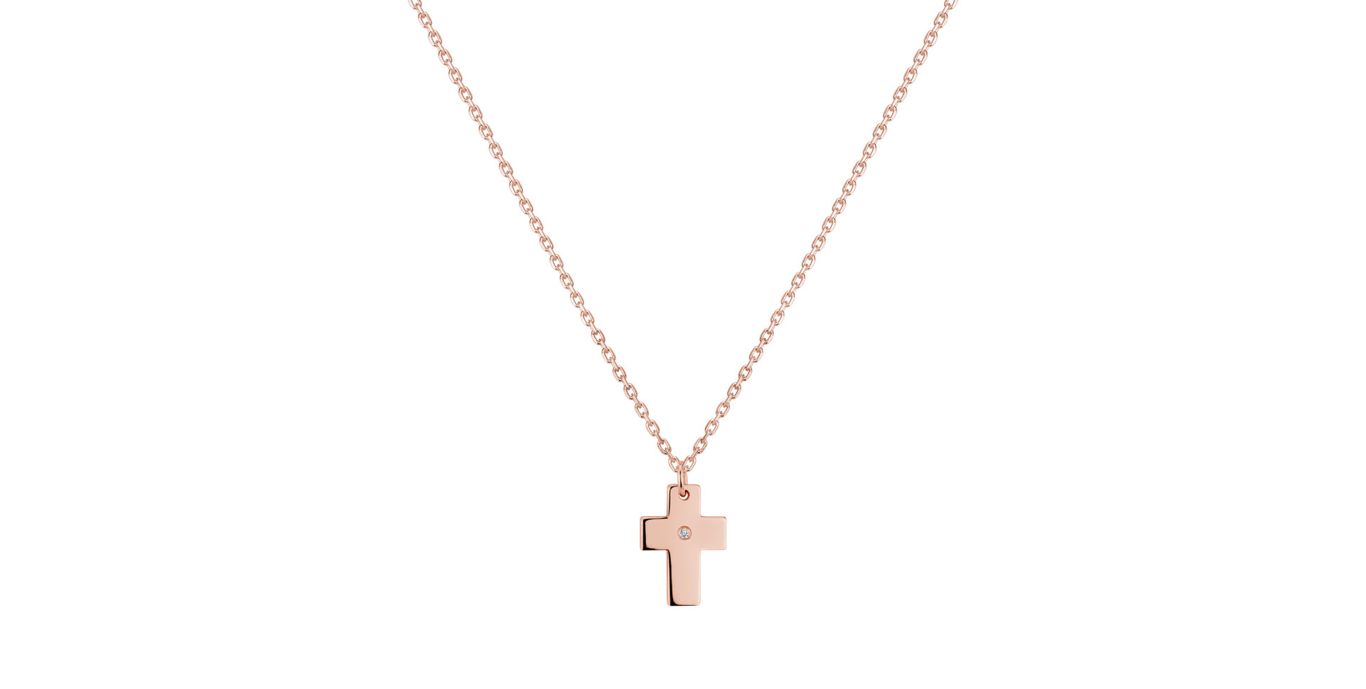 Diamond necklace Cross of Romanticism
