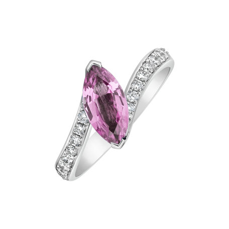Diamond ring with Sapphire Bright Joy