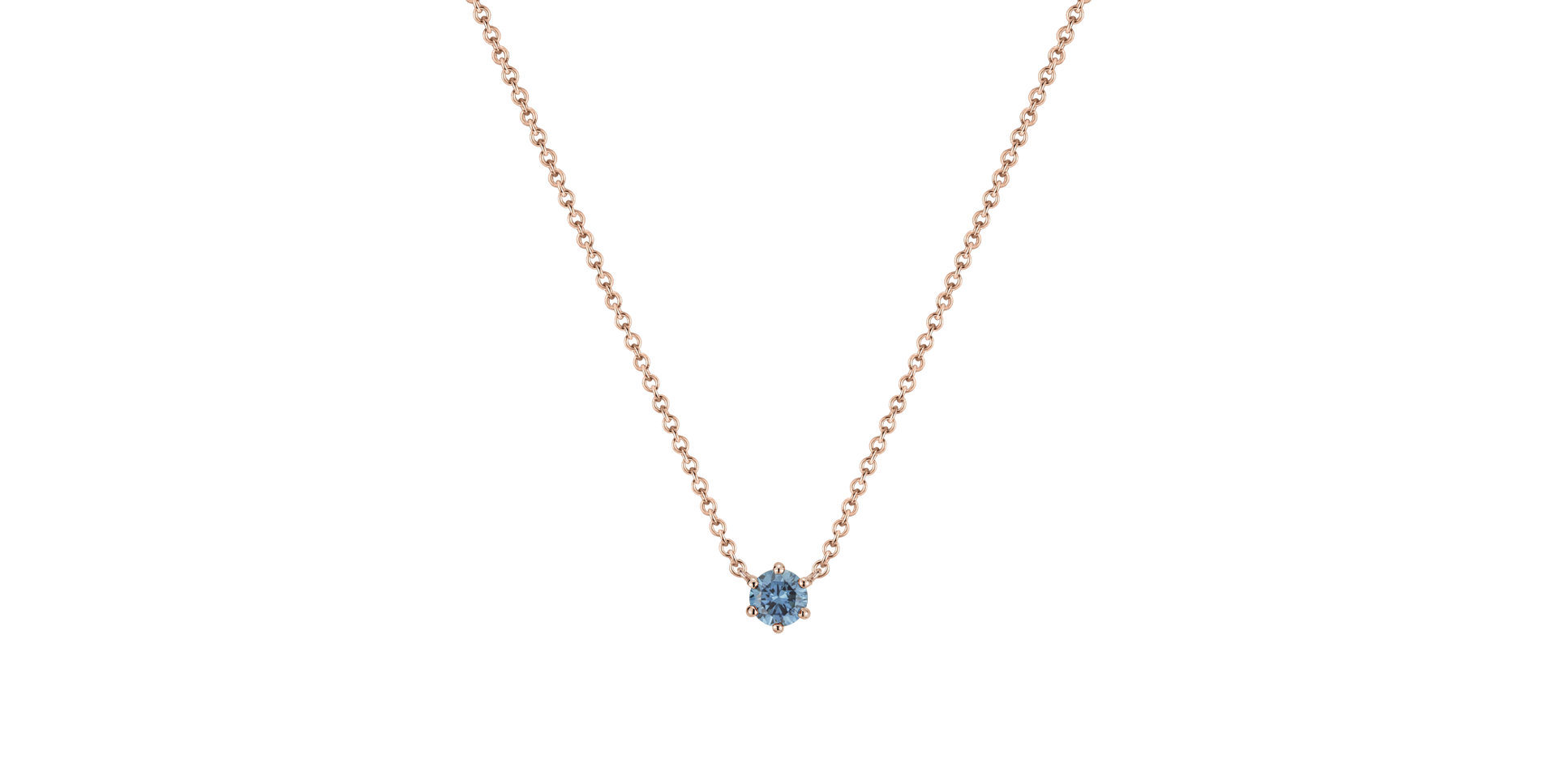 Necklace with blue diamonds Essential Drop