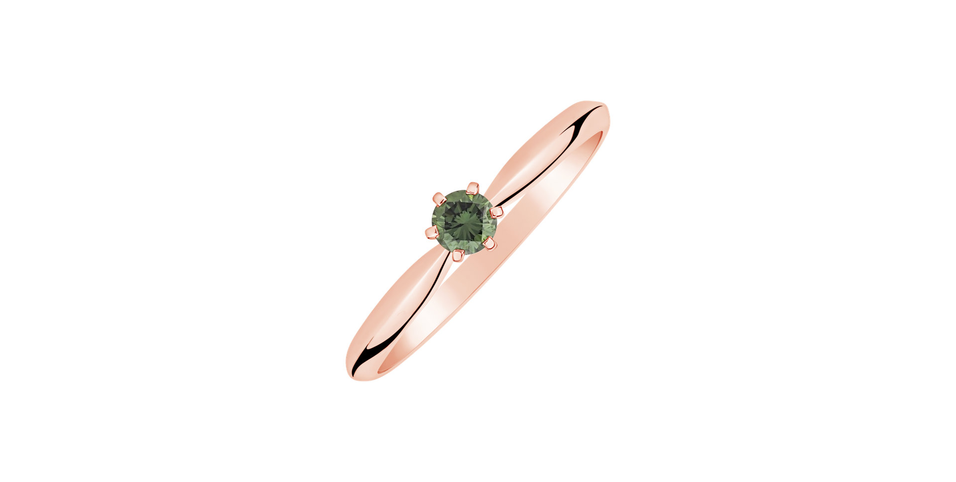 Ring with green diamonds Eternal Joy