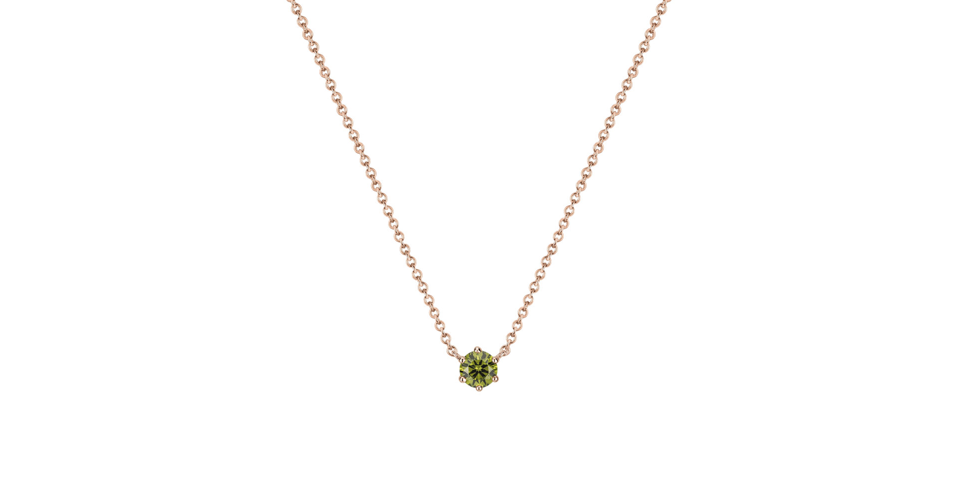 Necklace with green diamonds Essential Drop