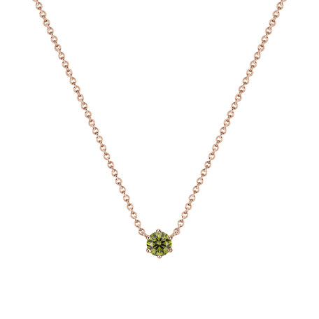 Necklace with green diamonds Essential Drop