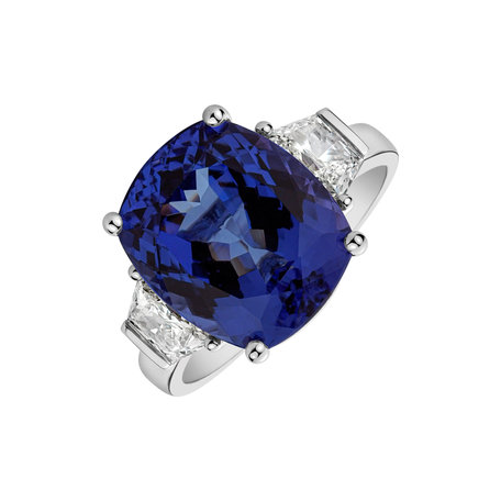 Diamond ring with Tanzanite Lady Tanzanite