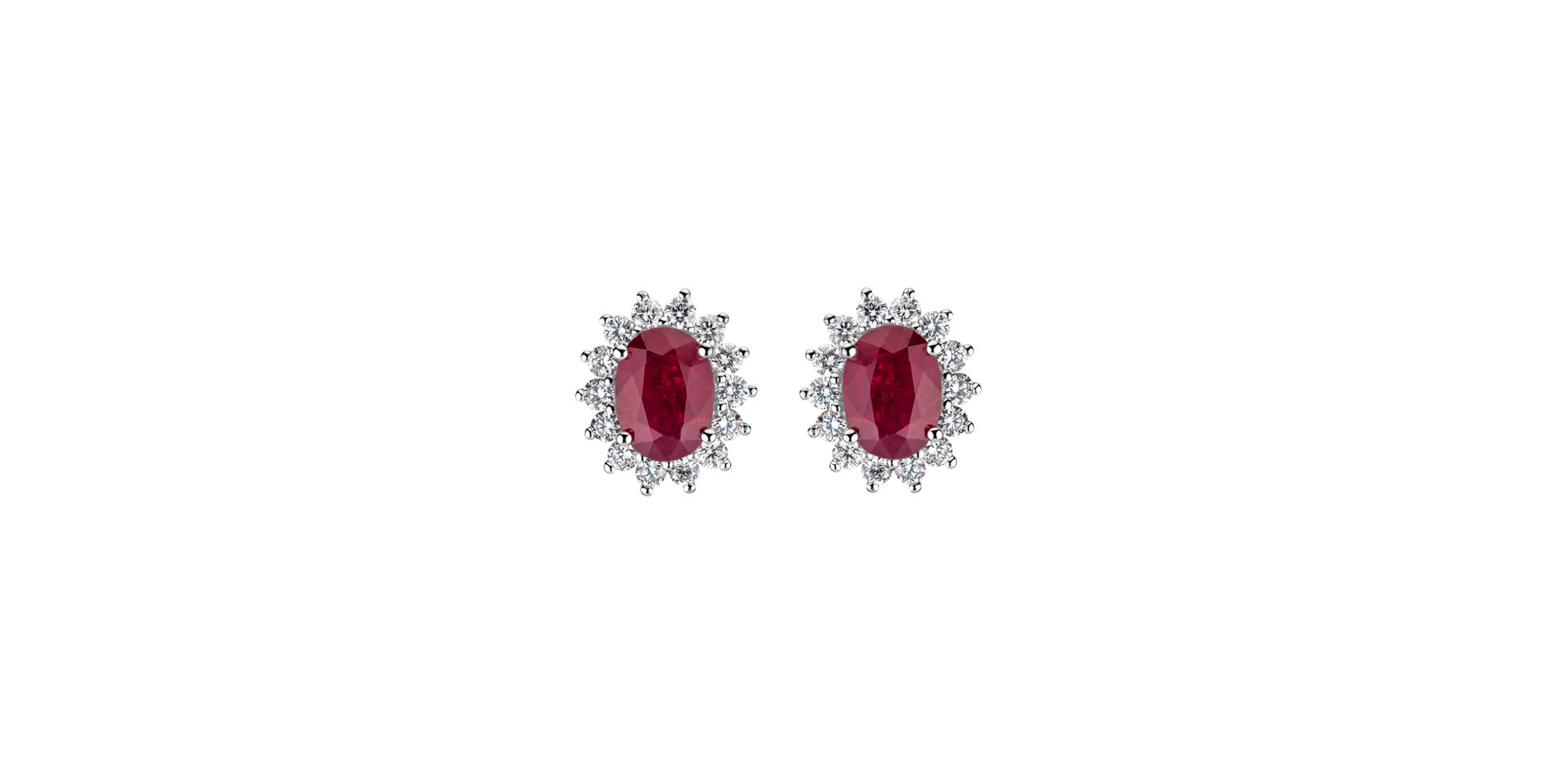 Diamond earrings with Ruby Princess Sparkle