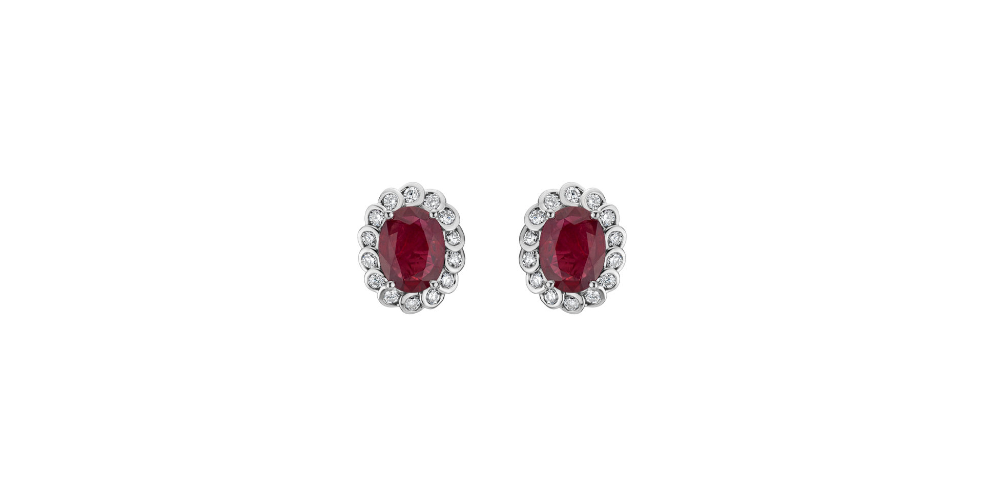 Diamond earrings with Ruby Brilliance