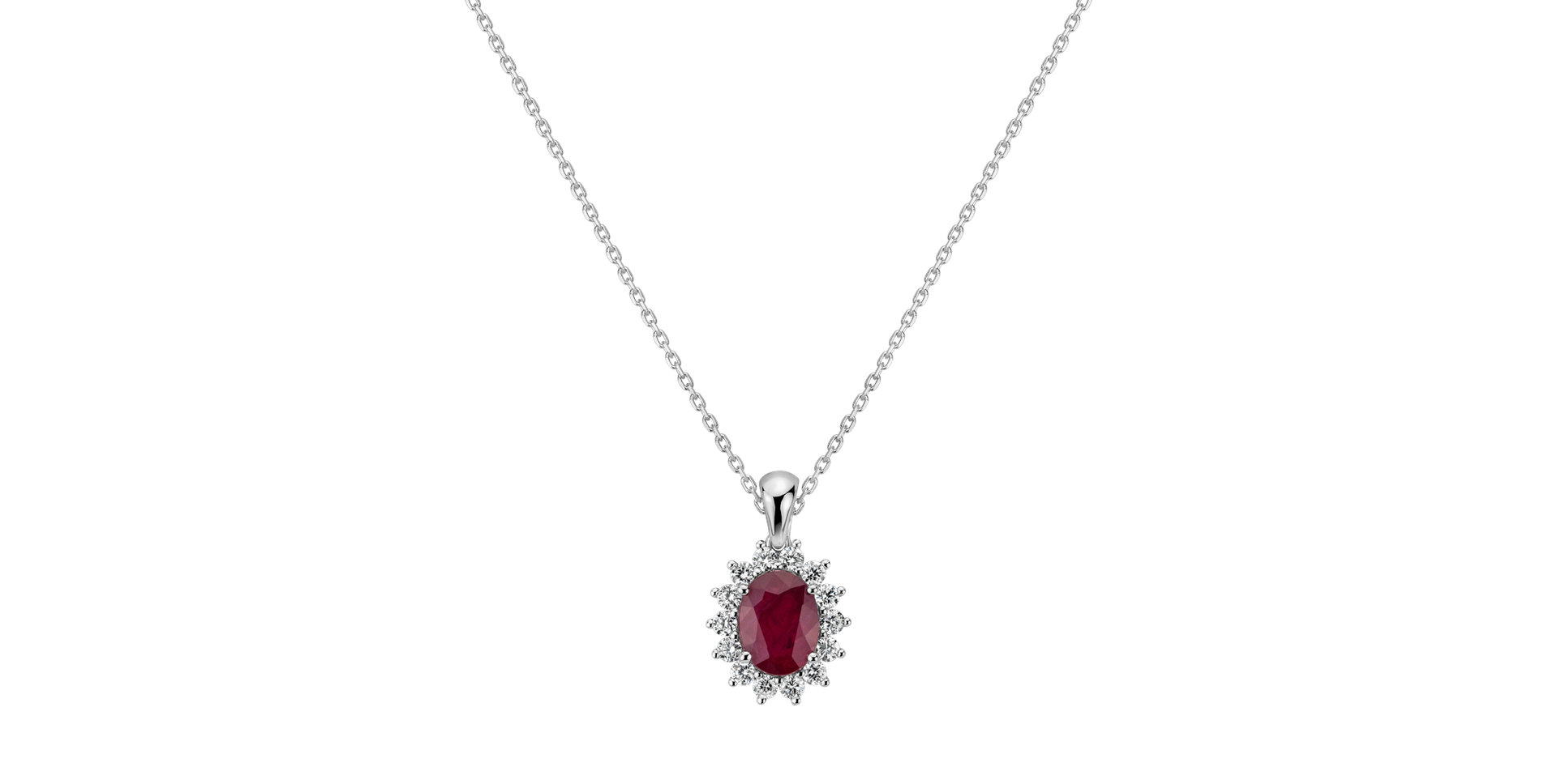 Diamond pendant with Ruby Princess Sparkle