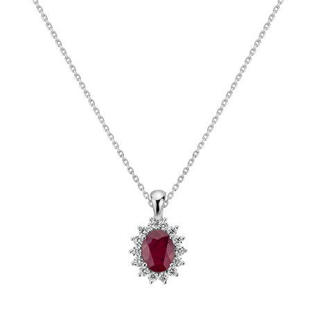 Diamond pendant with Ruby Princess Sparkle