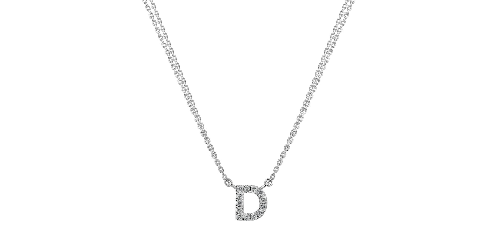 Diamond necklace Shiny Alphabet