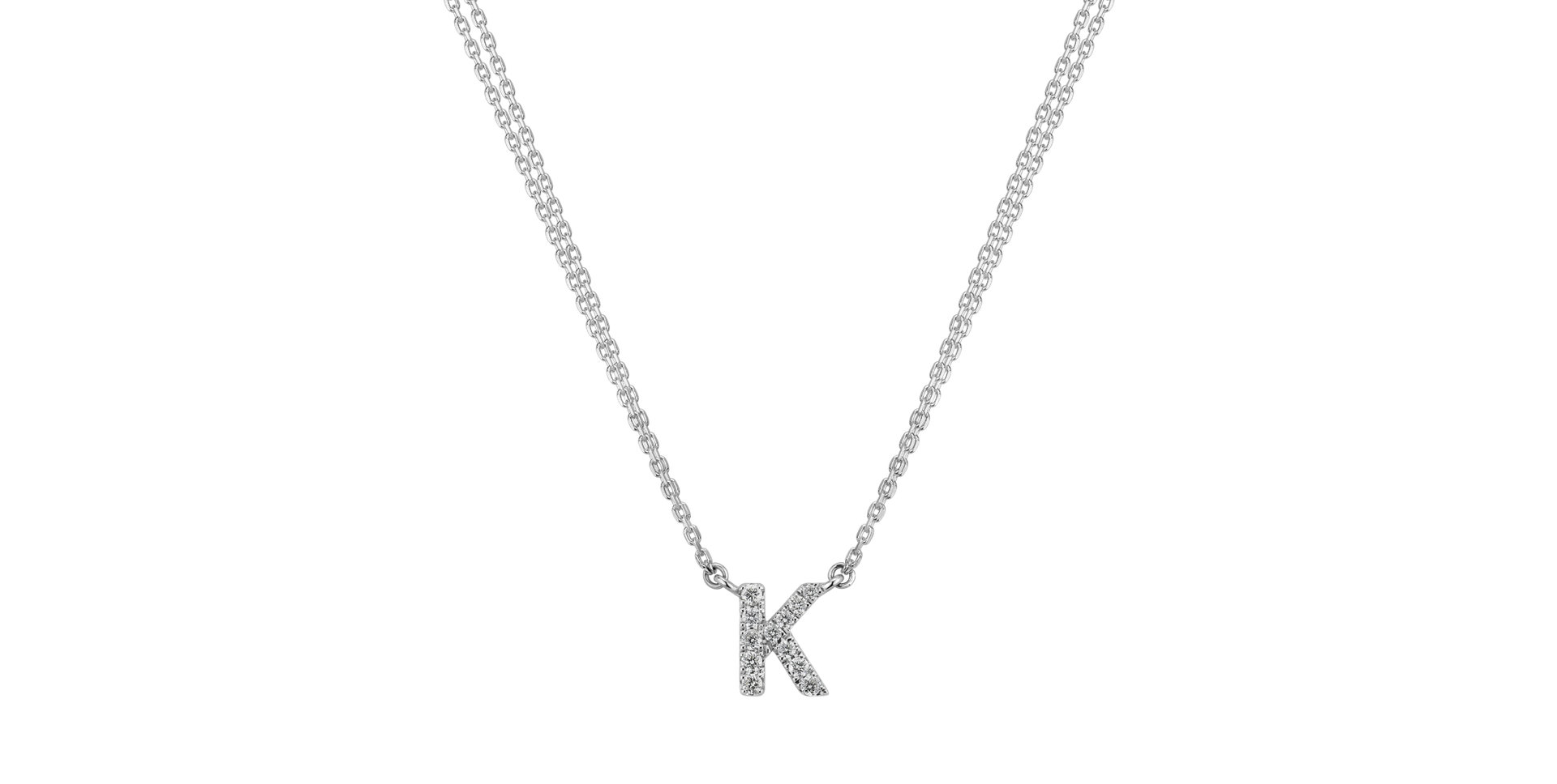 Diamond necklace Shiny Alphabet