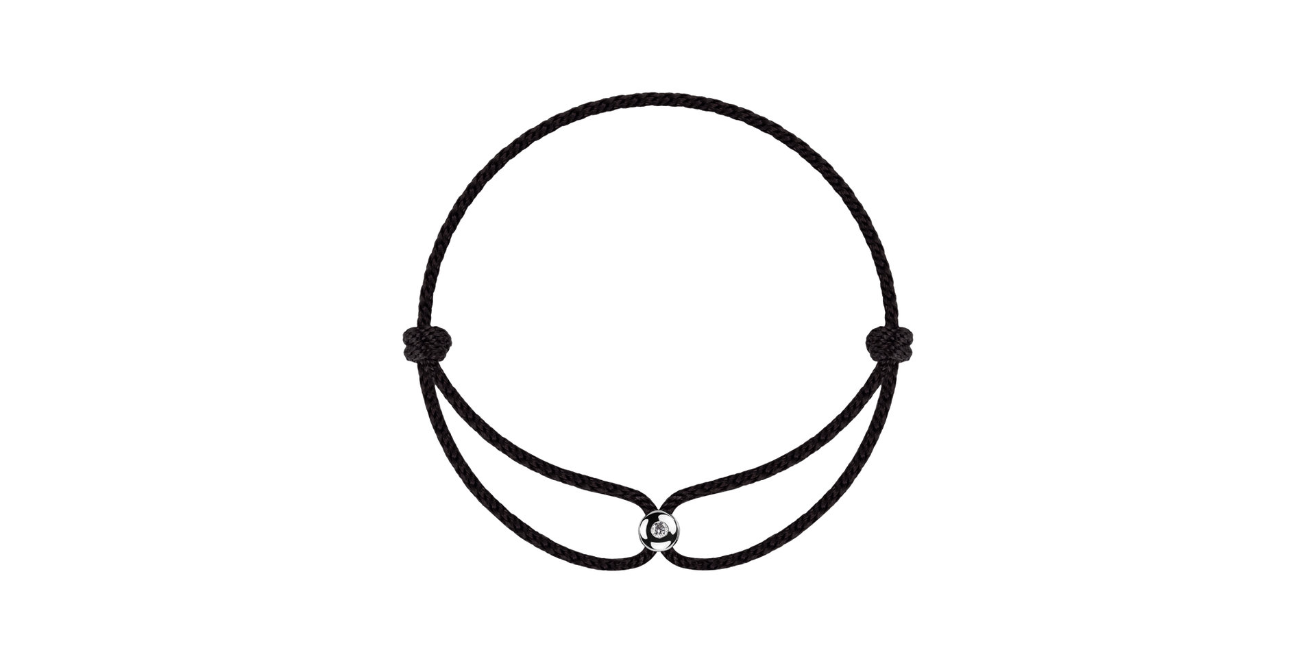 Diamond bracelet with cord Unstoppable Dot