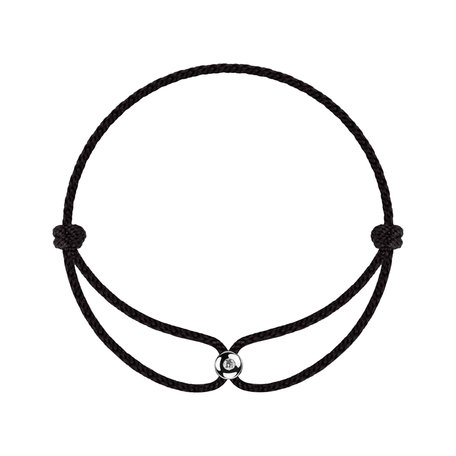 Diamond bracelet with cord Unstoppable Dot