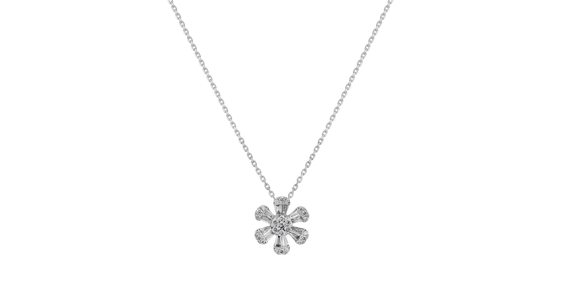 Diamond necklace Frenzied Flower