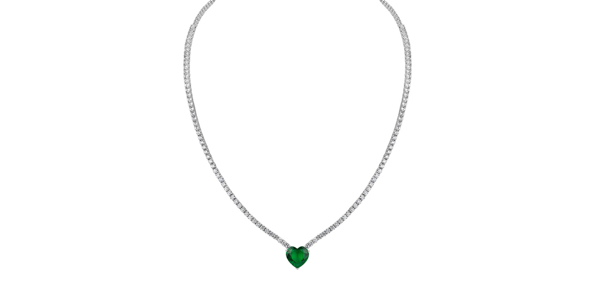 Diamond necklace with Emerald Gremory