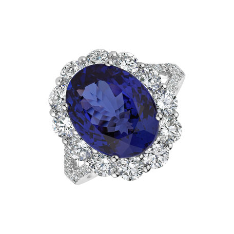 Diamond ring with Tanzanite Renaissance Desire