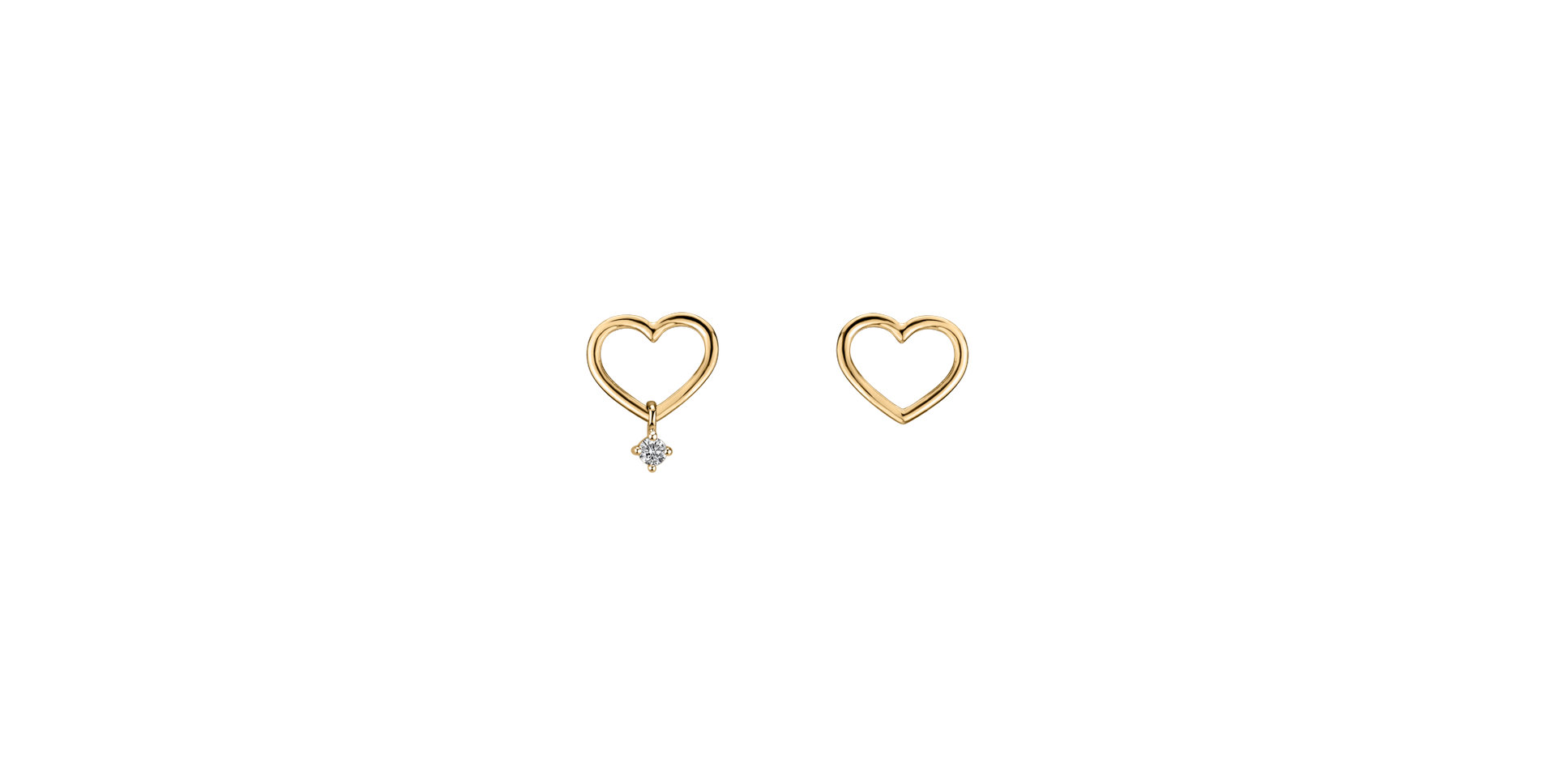 Diamond earrings Heart Tear