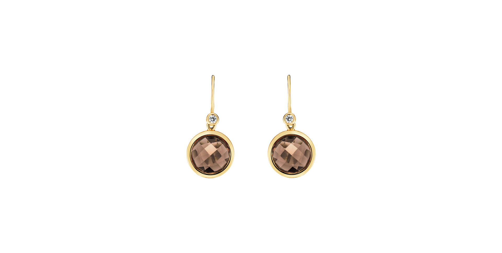 Diamond earrings with Quartz Caissethi