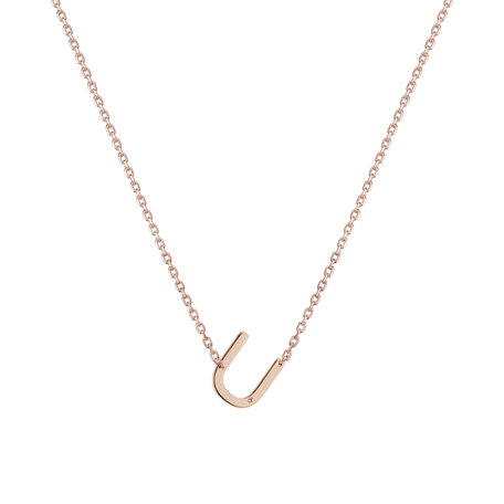 Diamond necklace Big Laser Line U