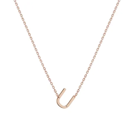 Diamond necklace Big Laser Line U
