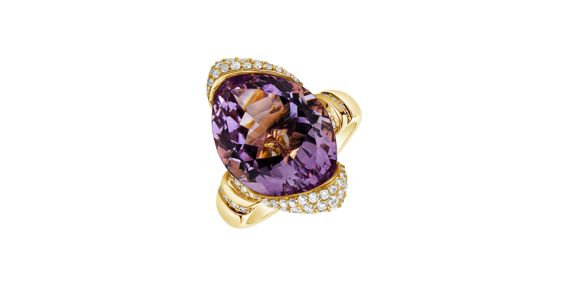Diamond rings with Amethyst Colourful Adventure