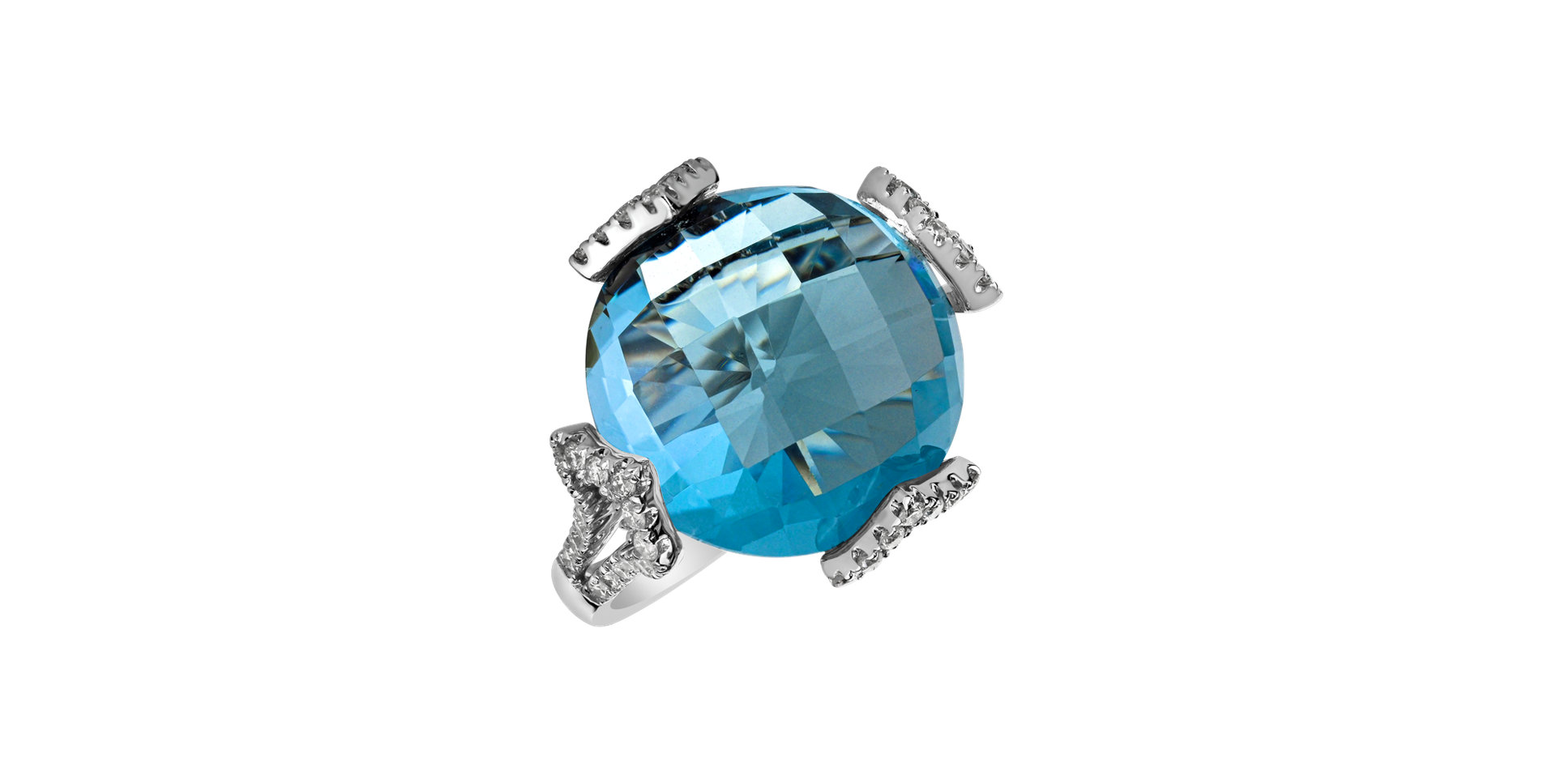 Diamond ring with Topaz High Life