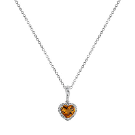 Diamond pendant with Citríne Orina