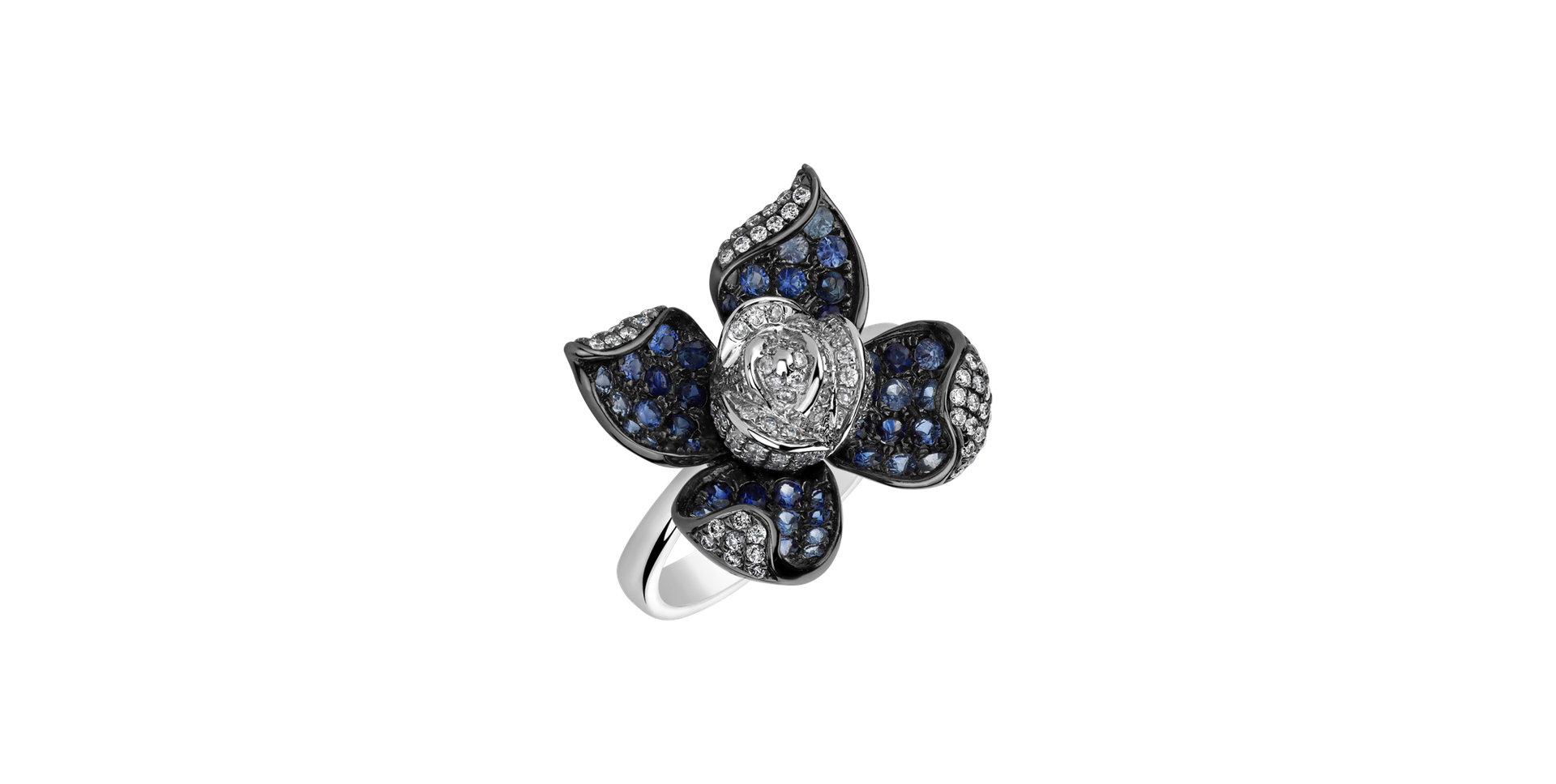 Diamond ring with Sapphire Eurena