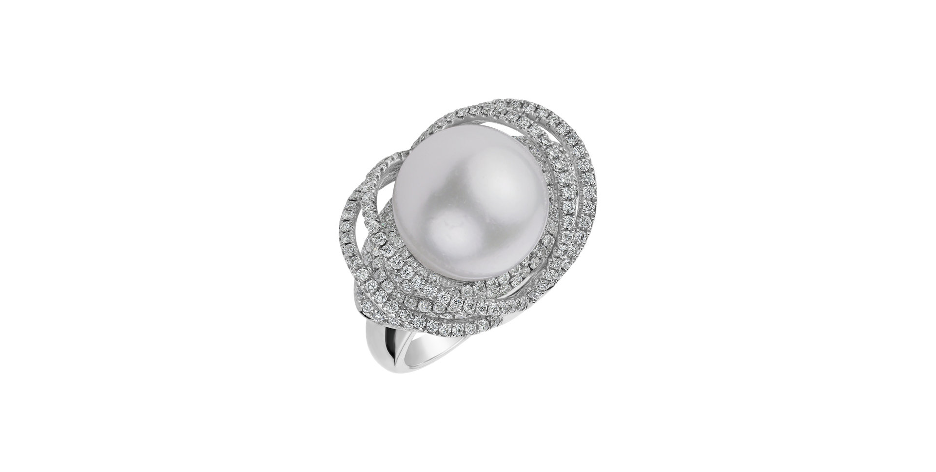 Diamond ring with Pearl Mika