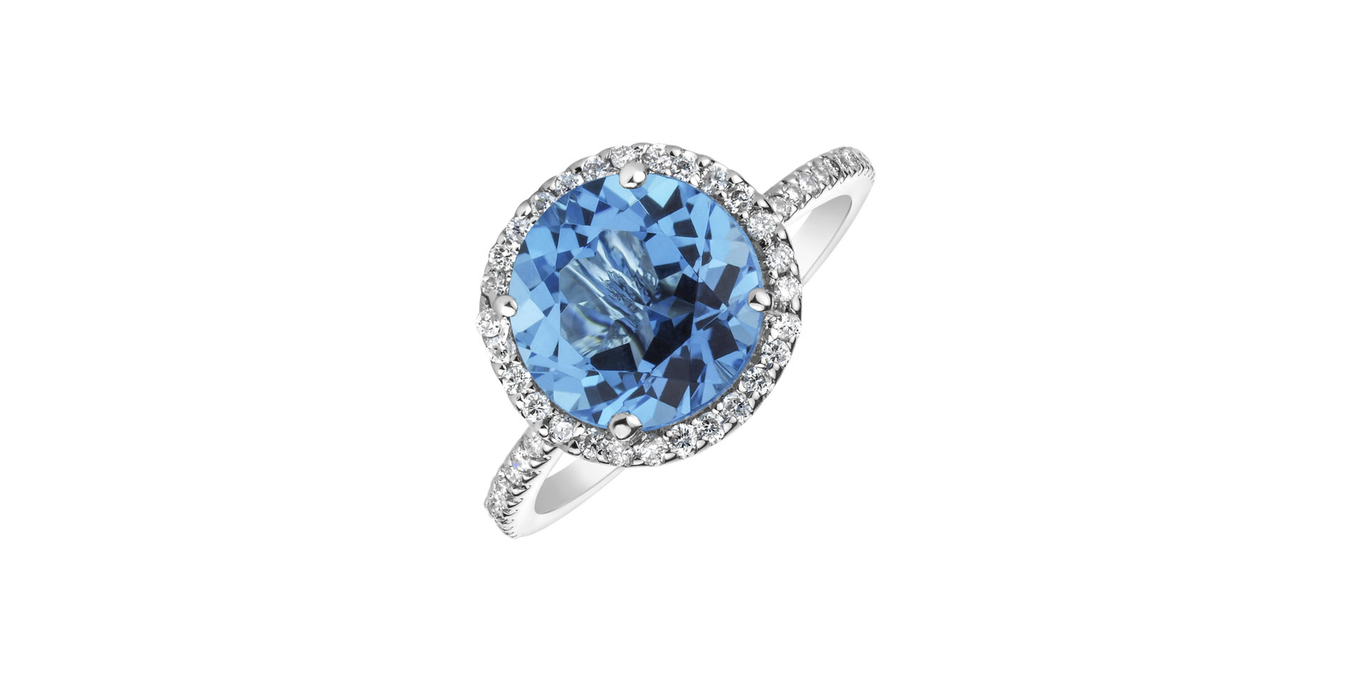 Diamond ring with Topaz Pure Imagination
