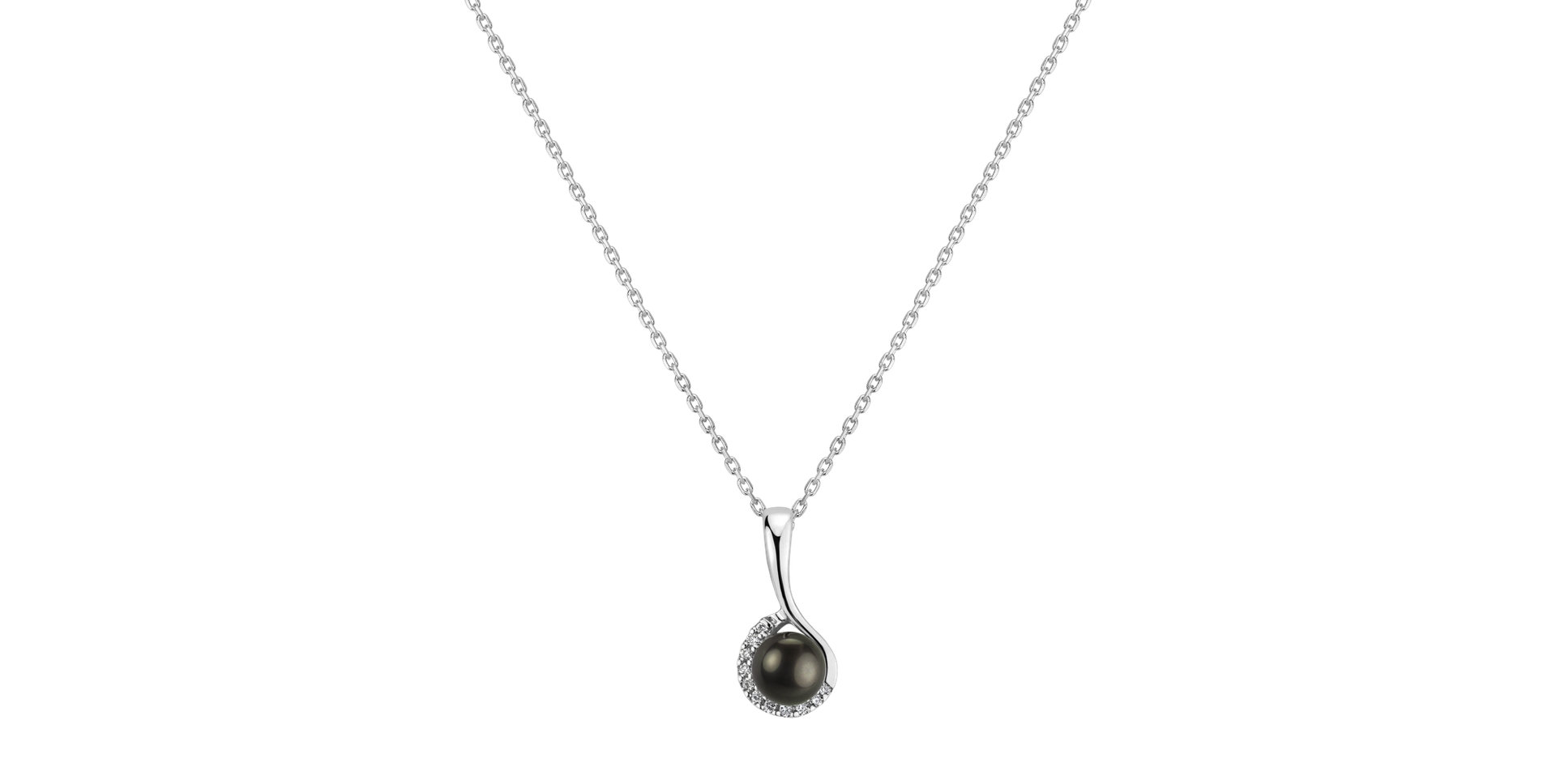 Diamond pendant with Pearl Penthesileia