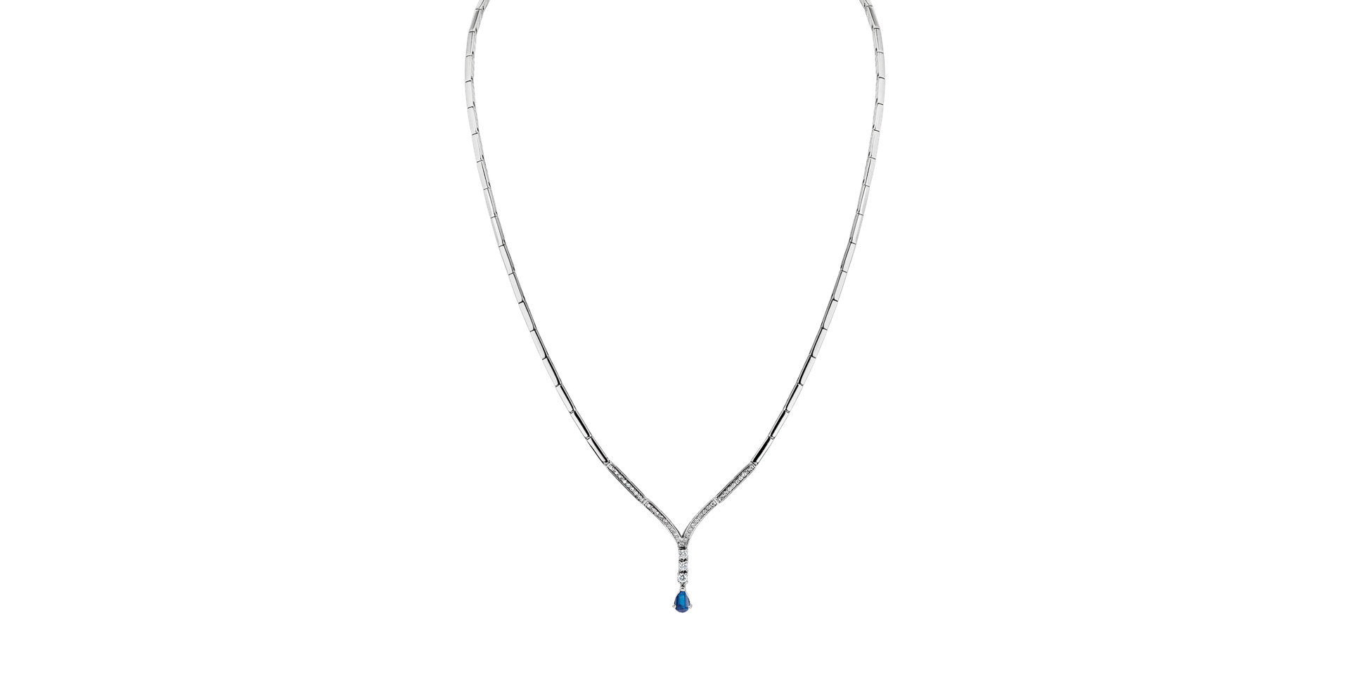 Diamond necklace with Sapphire Adoration