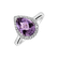 Diamond rings with Amethyst Miranda3