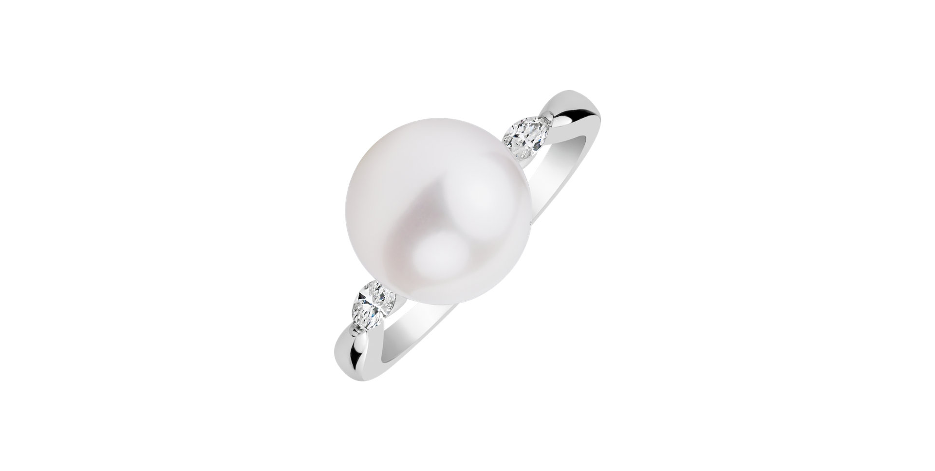 Diamond ring with Pearl Neptune Serenade