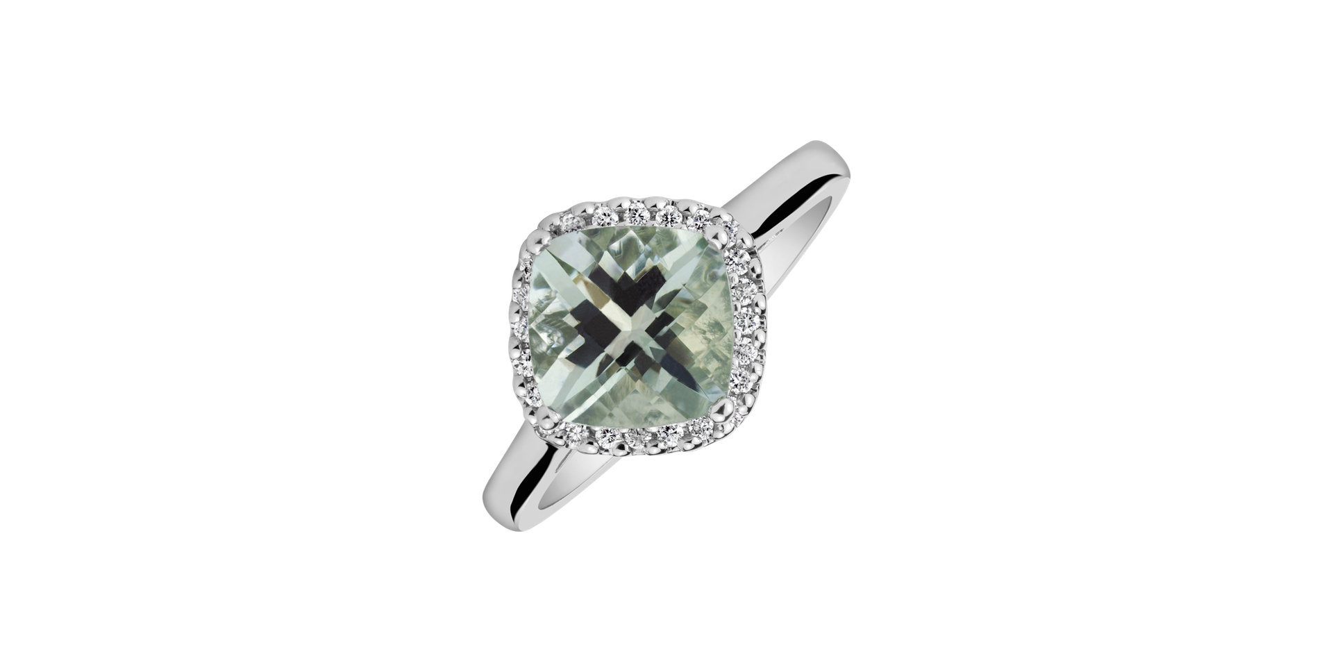 Diamond rings with Amethyst Marin