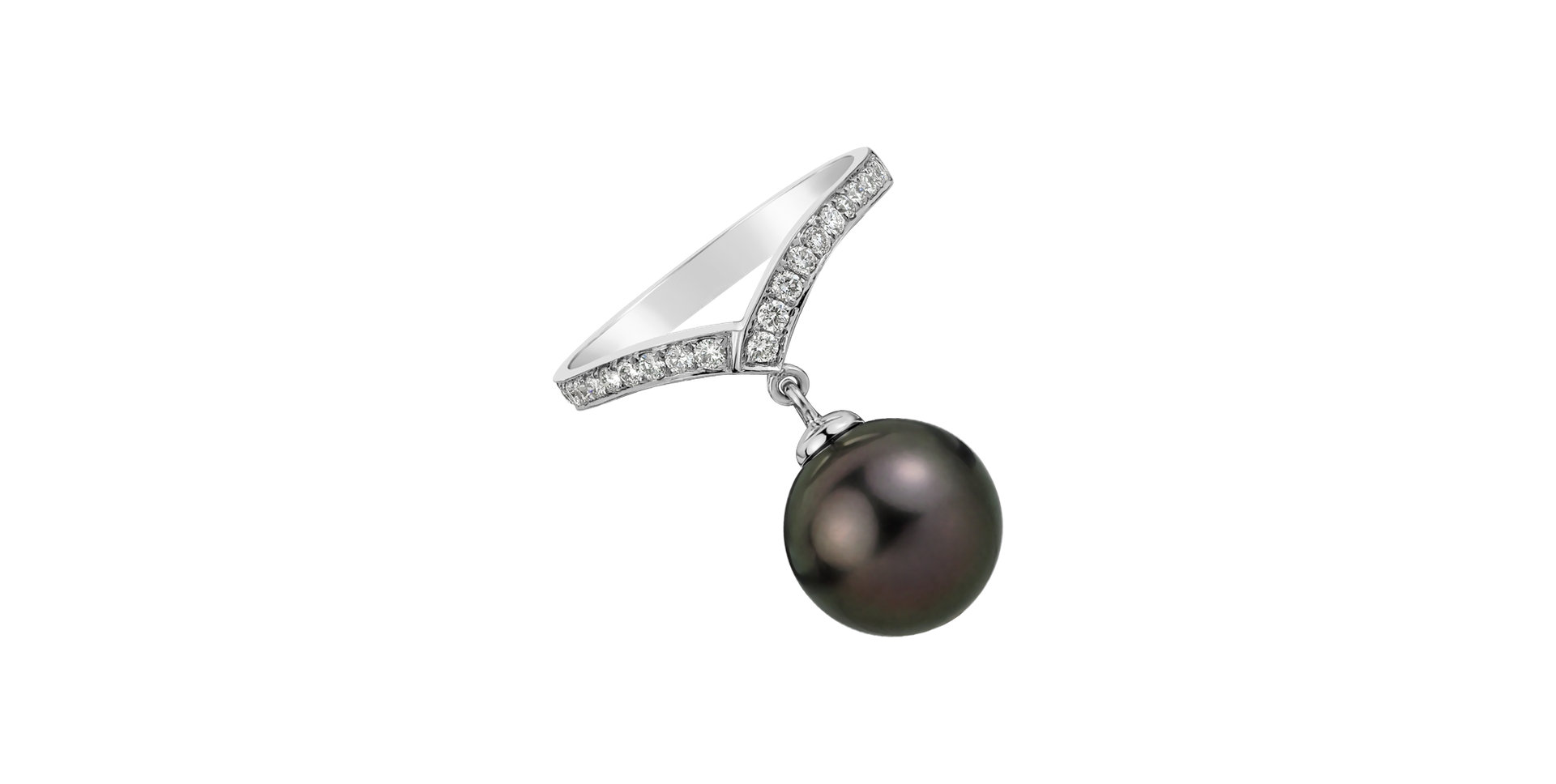 Diamond ring with Pearl Kotys