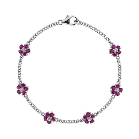 Children's diamond bracelet and Ruby Sweet Blossoms