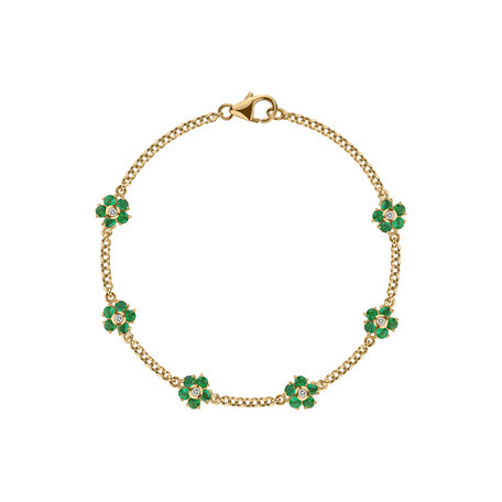 Children's diamond bracelet and Emerald Sweet Blossoms