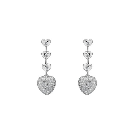 Diamond earrings Divine Hearts